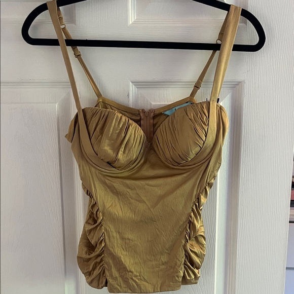 Marciano Gold Silk Blend Top - Picture 1 of 4